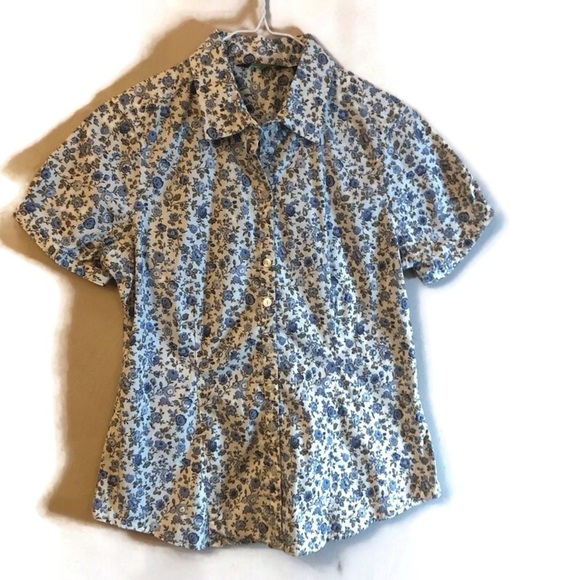 eddie bauer womens lot of 2 short sleeve button up blouses sz XS - Picture 7 of 10